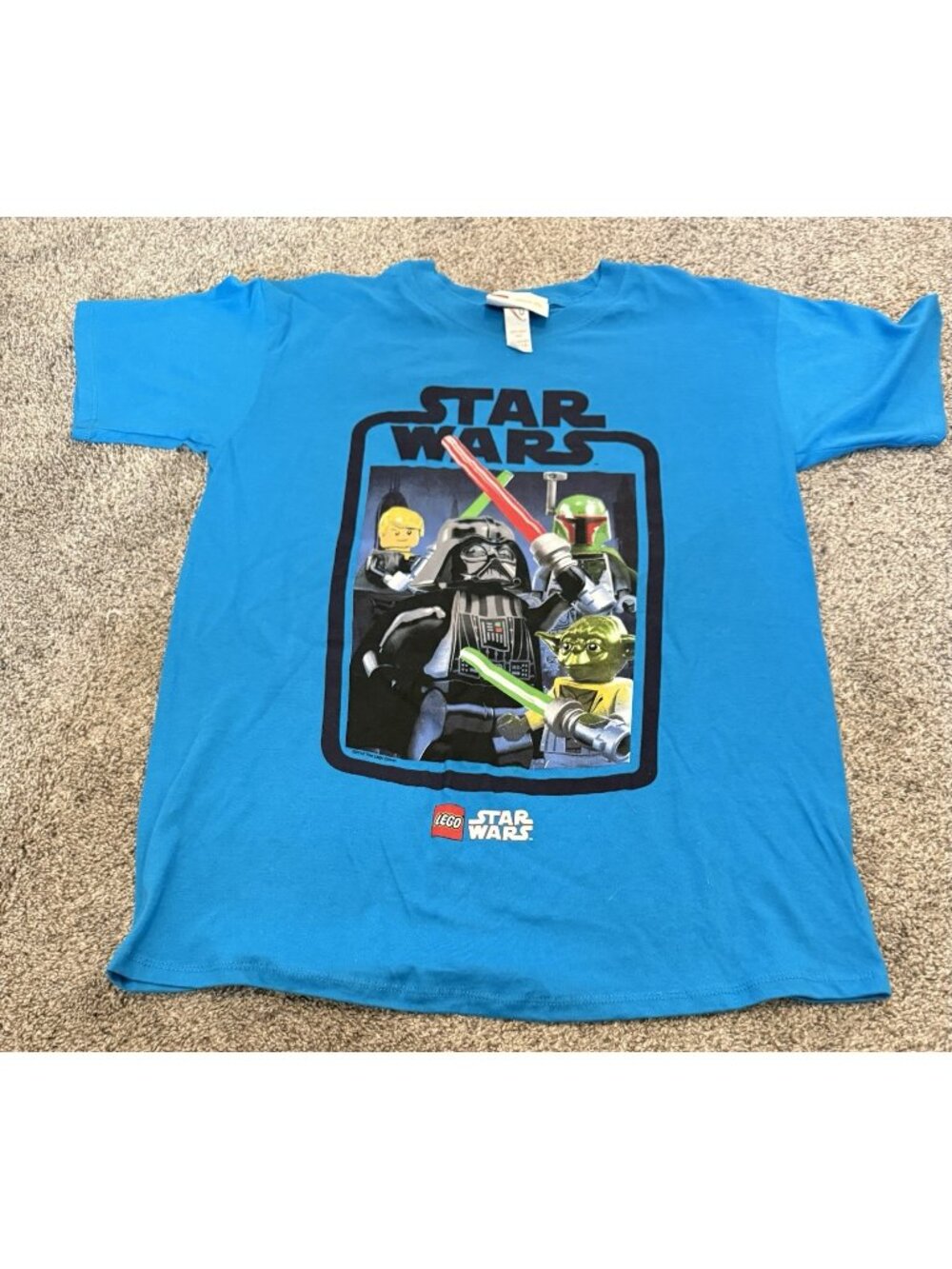 2015 Lego Star Wars Boys Kids Short Sleeve Shirt Sz 14/16 Teal Blue NWT RN75813